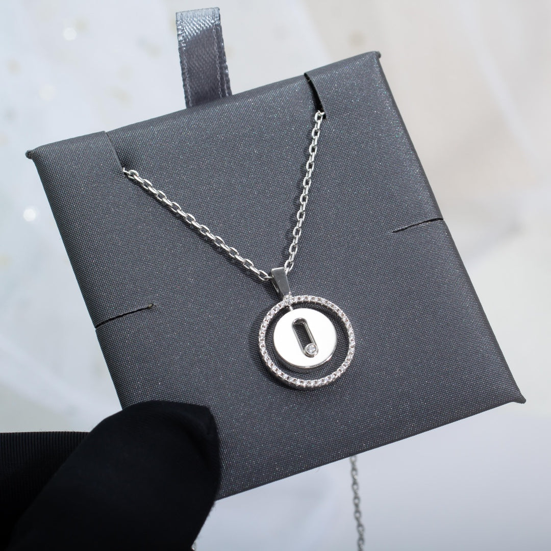 [Noble Aura jewelry]LUCKY MOVE PM NECKLACE SILVER DIAMOND
