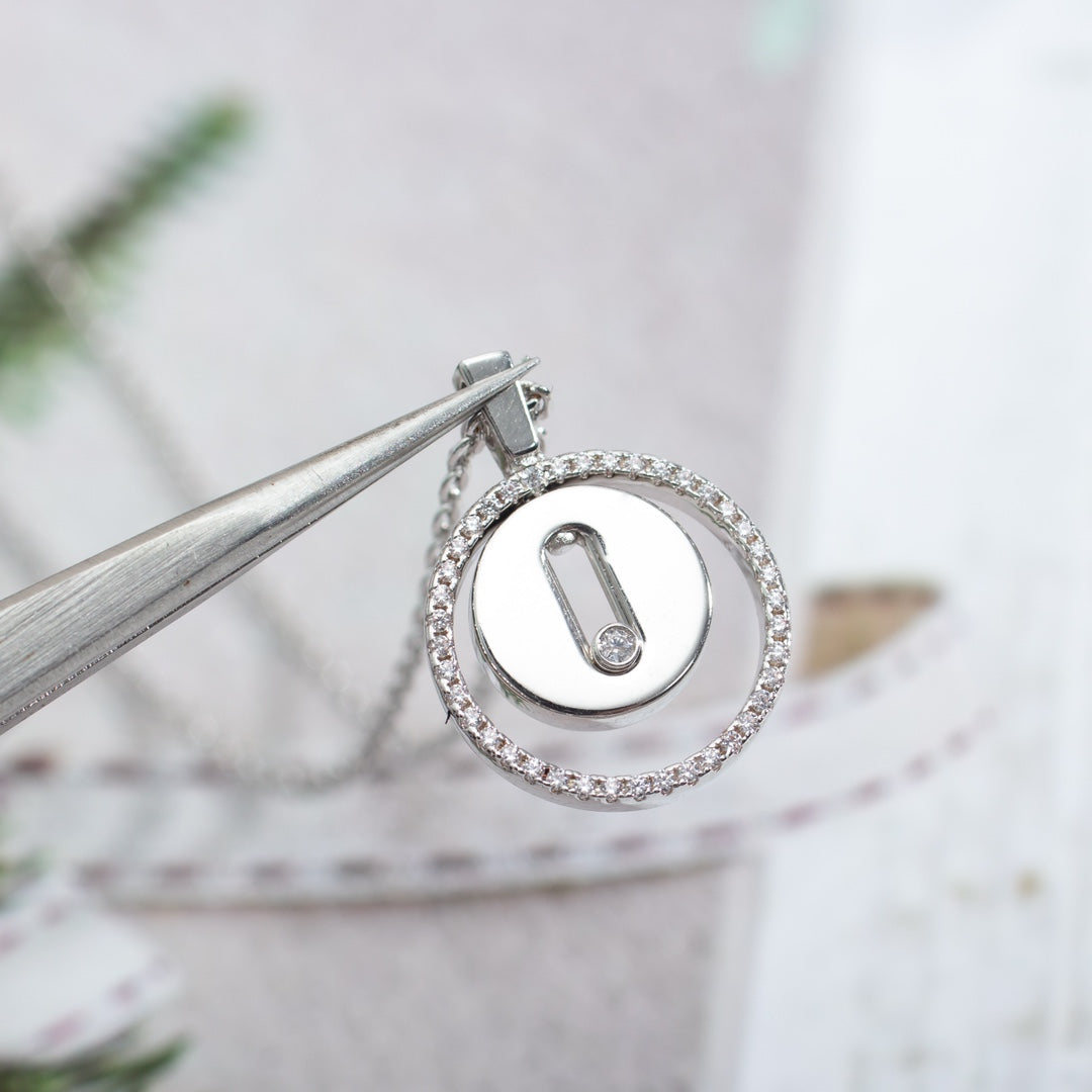 [Noble Aura jewelry]LUCKY MOVE PM NECKLACE SILVER DIAMOND