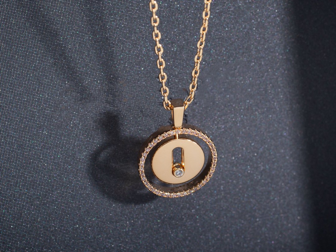 [Noble Aura jewelry]LUCKY MOVE PM NECKLACE PINK GOLD DIAMOND