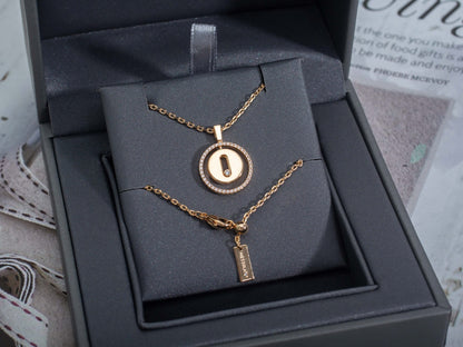 [Noble Aura jewelry]LUCKY MOVE PM NECKLACE PINK GOLD DIAMOND