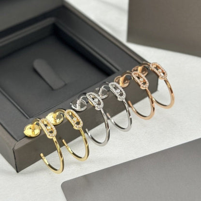 [Noble Aura jewelry]CREOLES MOVE UNO PM DIAMOND EARRINGS