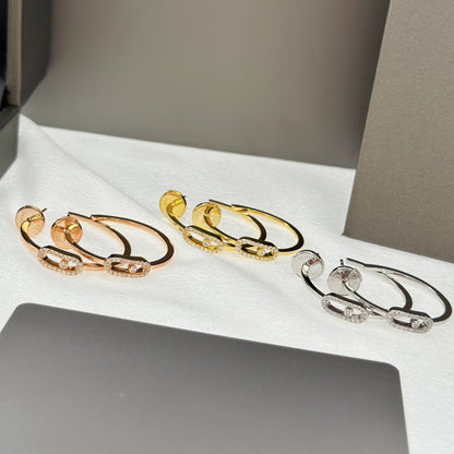 [Noble Aura jewelry]CREOLES MOVE UNO PM DIAMOND EARRINGS