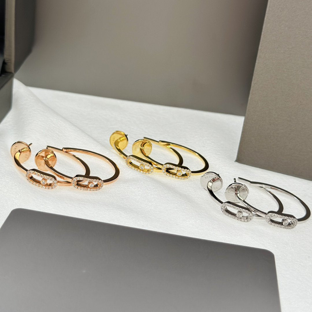 [Noble Aura jewelry]CREOLES MOVE UNO PM DIAMOND EARRINGS