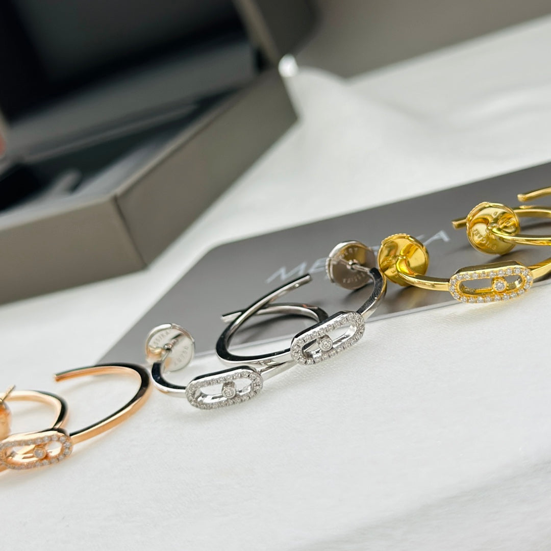 [Noble Aura jewelry]CREOLES MOVE UNO PM DIAMOND EARRINGS
