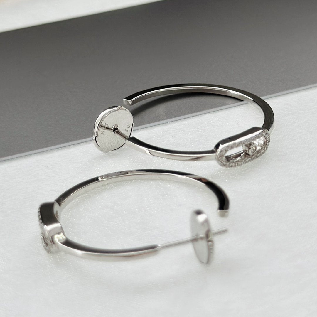 [Noble Aura jewelry]CREOLES MOVE UNO PM DIAMOND EARRINGS
