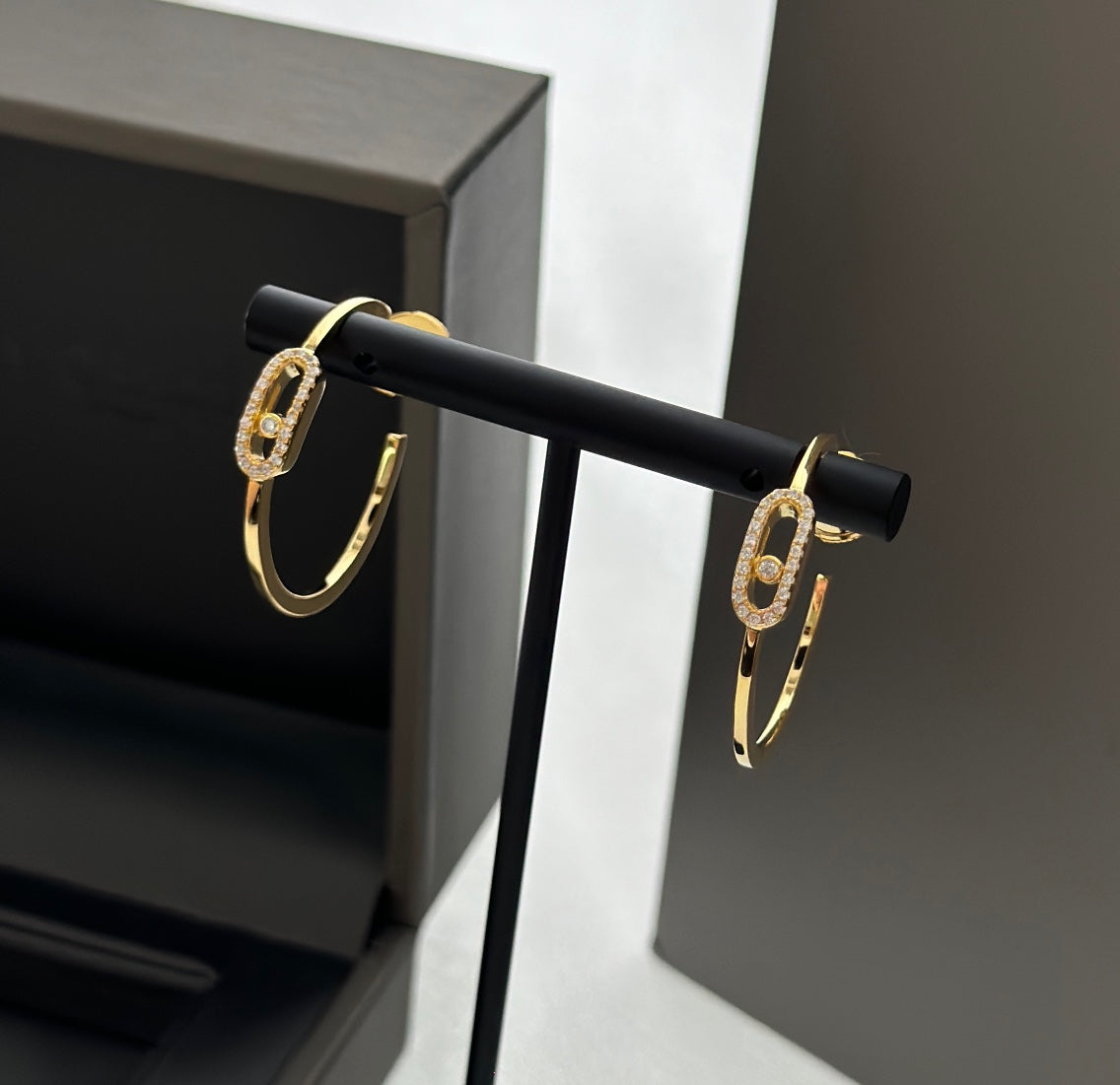 [Noble Aura jewelry]CREOLES MOVE UNO PM DIAMOND EARRINGS