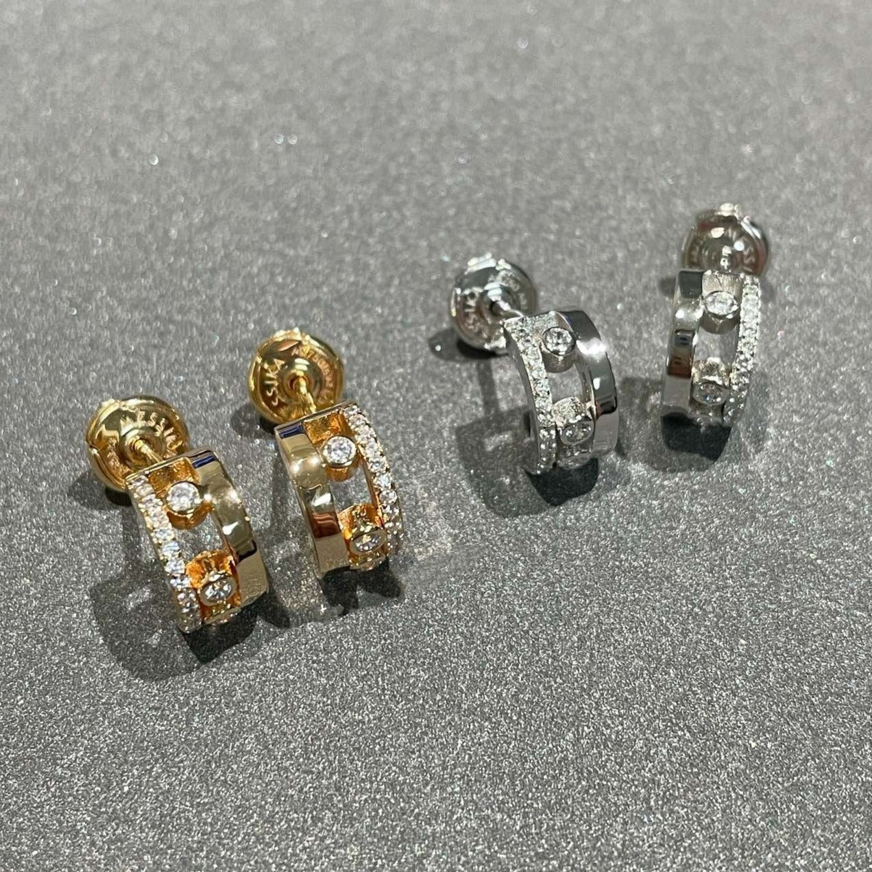 [Noble Aura jewelry]MOVE ROMANE EARRINGS DIAMOND