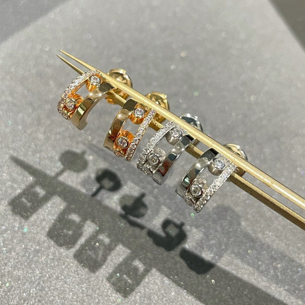 [Noble Aura jewelry]MOVE ROMANE EARRINGS DIAMOND