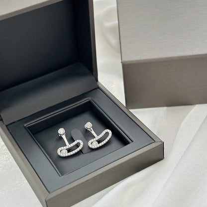 [Noble Aura jewelry]MOVE UNO SILVER DIAMOND EARRINGS