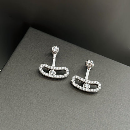 [Noble Aura jewelry]MOVE UNO SILVER DIAMOND EARRINGS