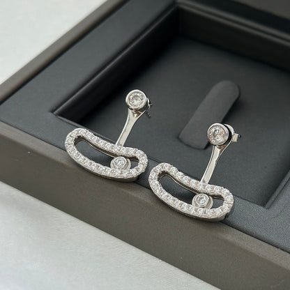 [Noble Aura jewelry]MOVE UNO SILVER DIAMOND EARRINGS