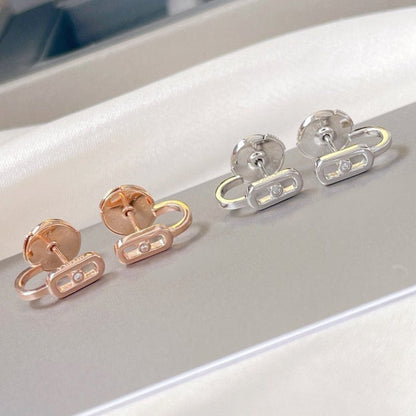 [Noble Aura jewelry]CREOLES MOVE UNO MINI 1 DIAMOND EARRINGS