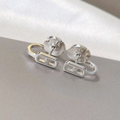 [Noble Aura jewelry]CREOLES MOVE UNO MINI 1 DIAMOND EARRINGS