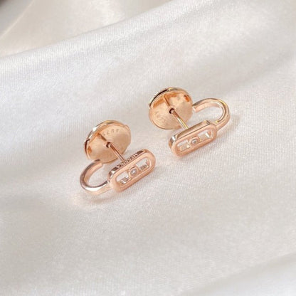 [Noble Aura jewelry]CREOLES MOVE UNO MINI 1 DIAMOND EARRINGS