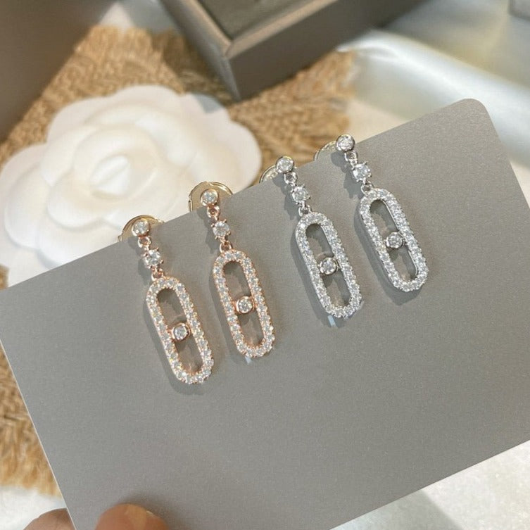 [Noble Aura jewelry]DORMEUSES MOVE UNO DIAMOND EARRINGS