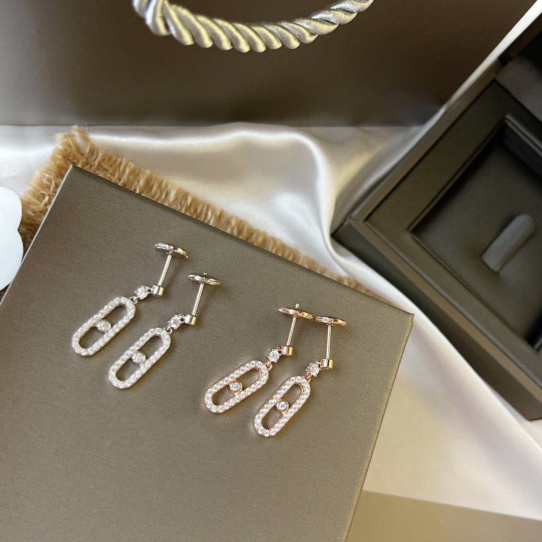 [Noble Aura jewelry]DORMEUSES MOVE UNO DIAMOND EARRINGS