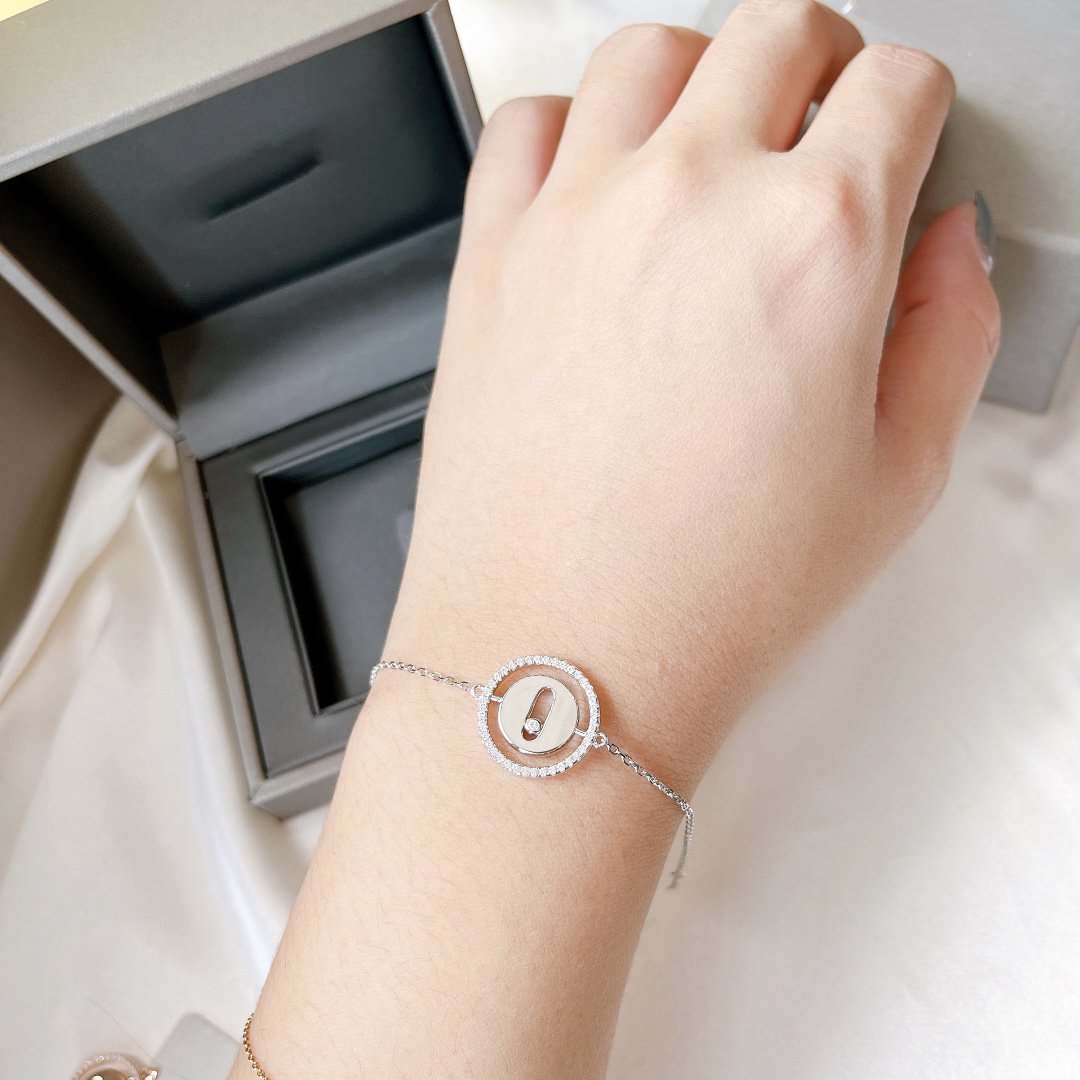 [Noble Aura jewelry]LUCKY MOVE PAVED DIAMOND BRACELET