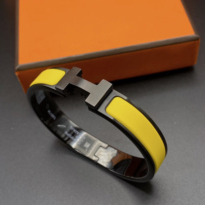 [Noble Aura jewelry]CLIC HM SO BLACK YELLOW BRACELET