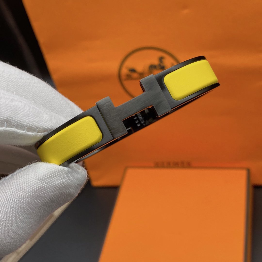 [Noble Aura jewelry]CLIC HM SO BLACK YELLOW BRACELET