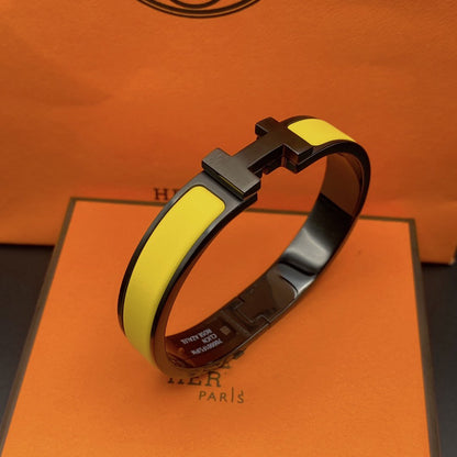 [Noble Aura jewelry]CLIC HM SO BLACK YELLOW BRACELET