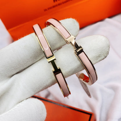 [Noble Aura jewelry]CLASSIC HM CLIC  PINK 8MM ENAMEL BRACELET