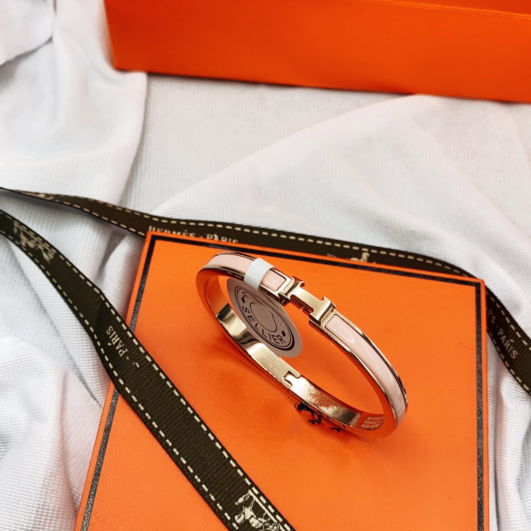 [Noble Aura jewelry]CLASSIC HM CLIC  PINK 8MM ENAMEL BRACELET