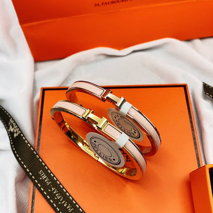 [Noble Aura jewelry]CLASSIC HM CLIC  PINK 8MM ENAMEL BRACELET