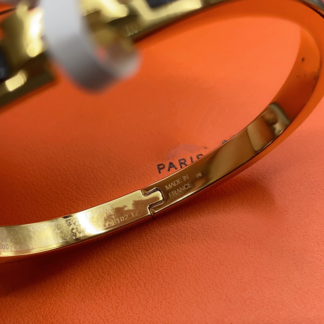 [Noble Aura jewelry]CLASSIC HM CLIC BLACK 8MM ENAMEL BRACELET