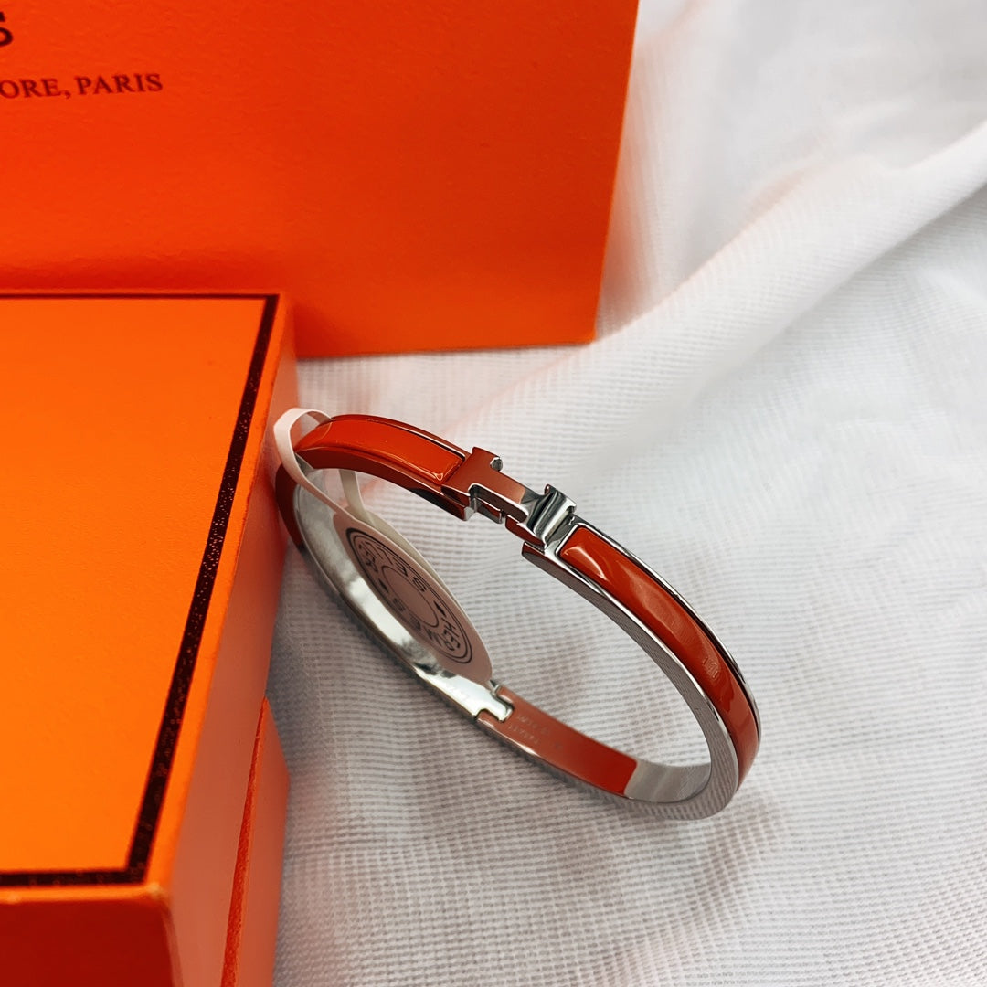 [Noble Aura jewelry]CLASSIC HM CLIC RED 8MM ENAMEL BRACELET