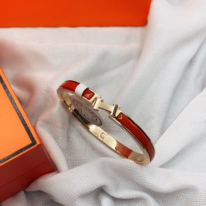 [Noble Aura jewelry]CLASSIC HM CLIC RED 8MM ENAMEL BRACELET