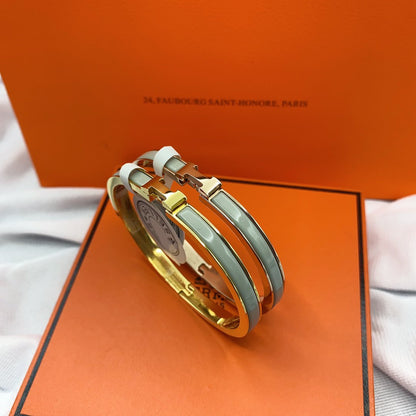 [Noble Aura jewelry]CLASSIC HM CLIC GREEN 8MM ENAMEL BRACELET