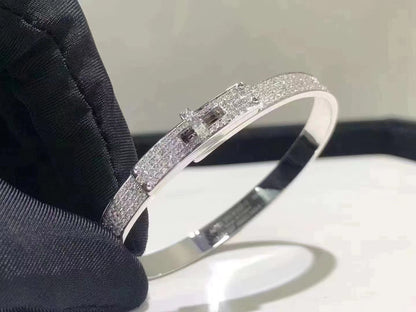 [Noble Aura jewelry]HM KELLY BRACELET IN SILVER AND FULL PAVE DIAMOND