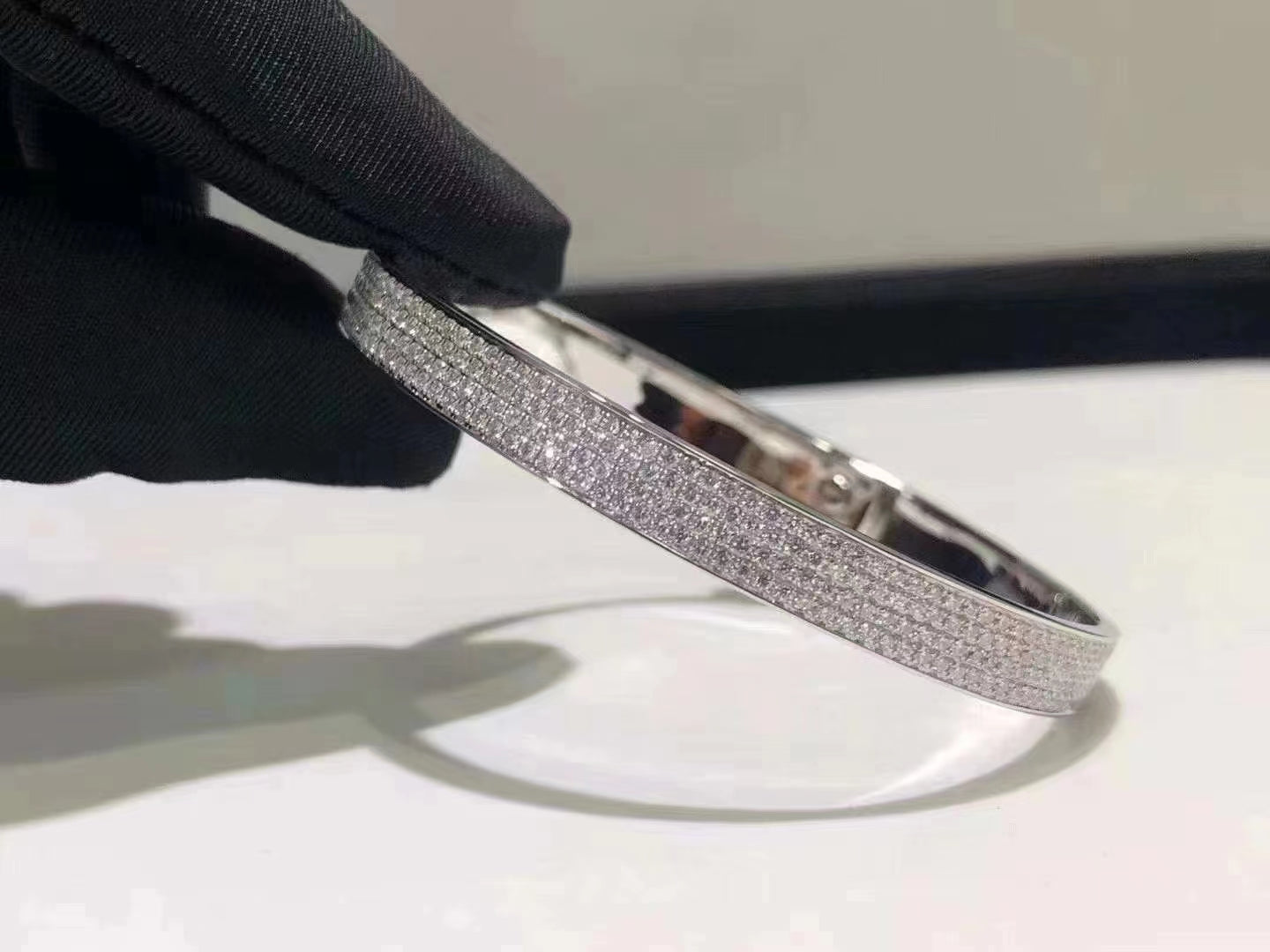 [Noble Aura jewelry]HM KELLY BRACELET IN SILVER AND FULL PAVE DIAMOND