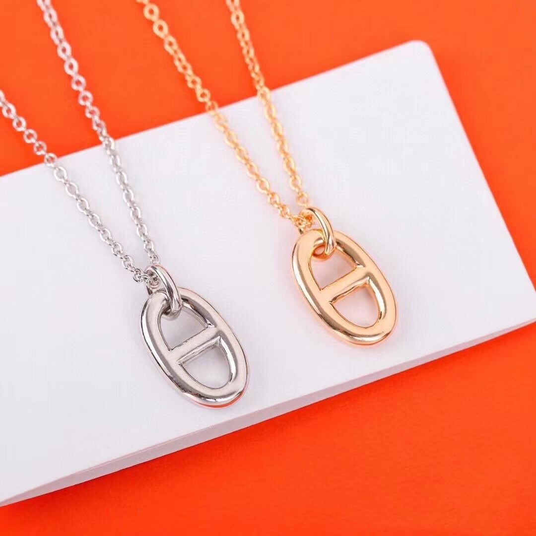 [Noble Aura jewelry]HM PIG NOSE NECKLACE
