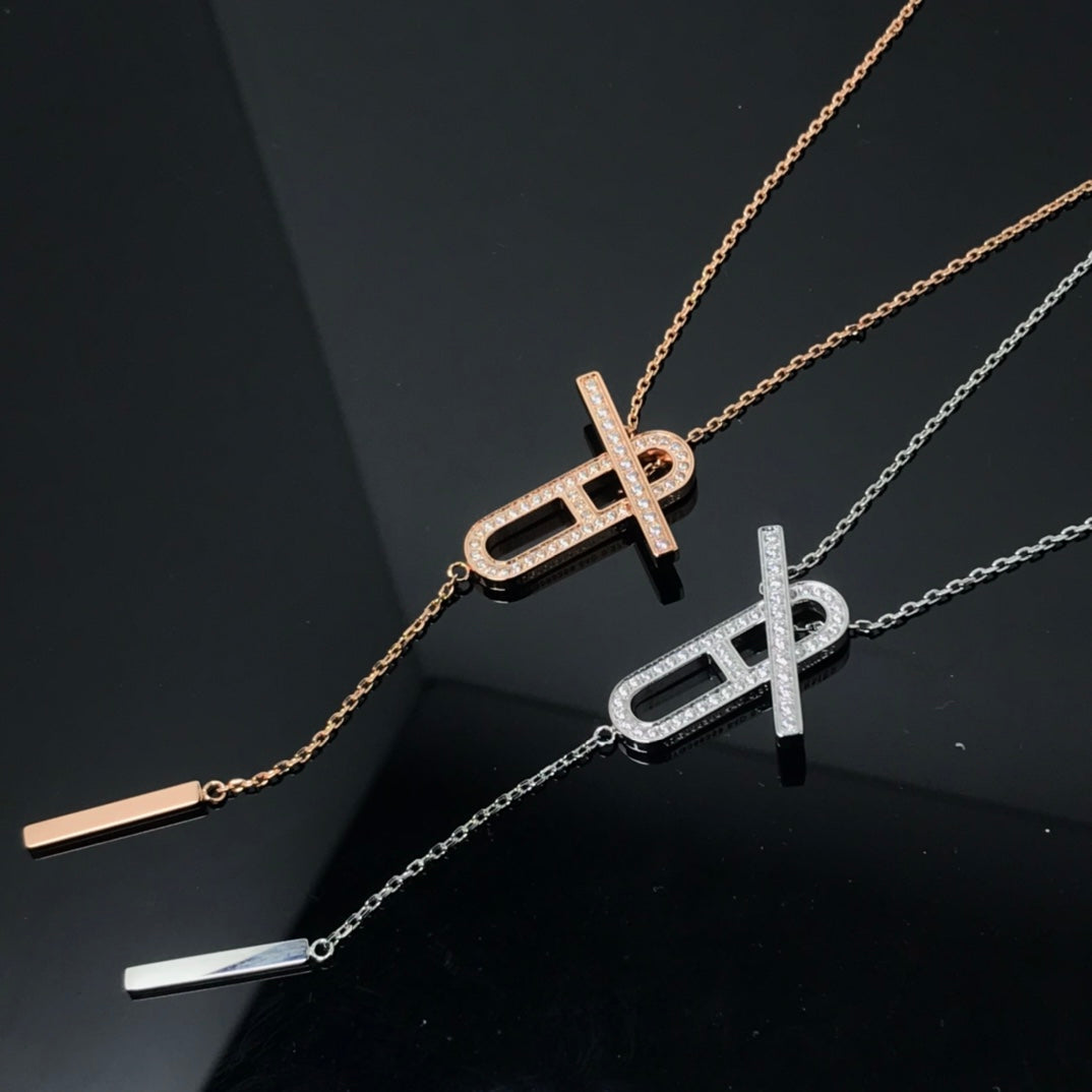 [Noble Aura jewelry]HM NECKLACE PLATINUM ROSE GOLD DIAMOND