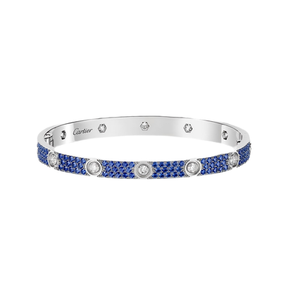 [Noble Aura jewelry] 2026 PAVE GEMSTONE LOVE BRACELET 6.1MM 10 DIAMONDS