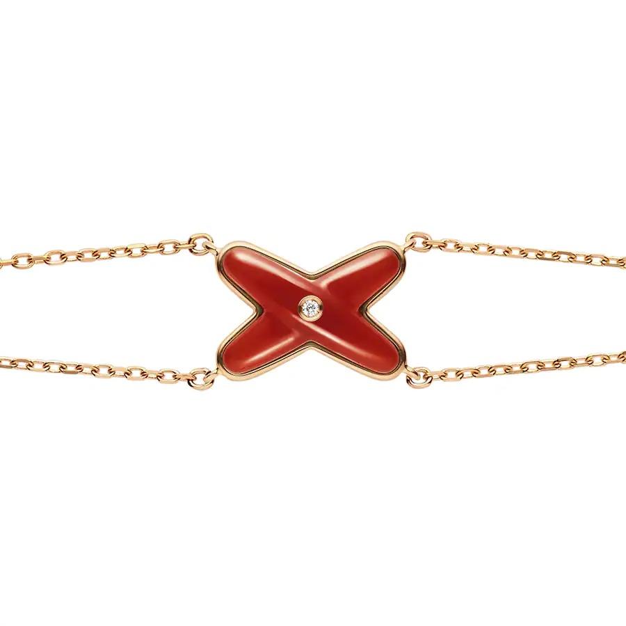 [Noble Aura jewelry]JEUX BRACELET CARNELIAN PINK GOLD 1 DIAMOND