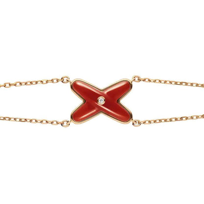 [Noble Aura jewelry]JEUX BRACELET CARNELIAN PINK GOLD 1 DIAMOND