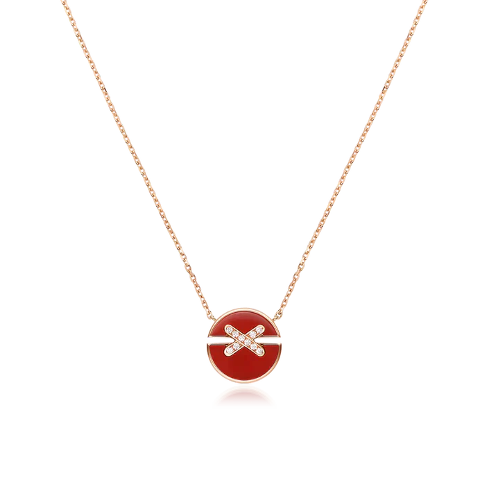 [Noble Aura jewelry]JEUX DE ROSE GOLD DIAMOND NECKLACE