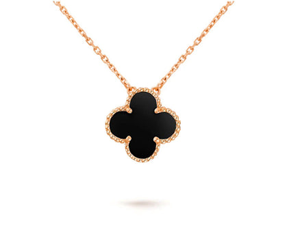 [Noble Aura jewelry]CLOVER 15MM SINGLE FLOWER NECKLACE COLLECTION