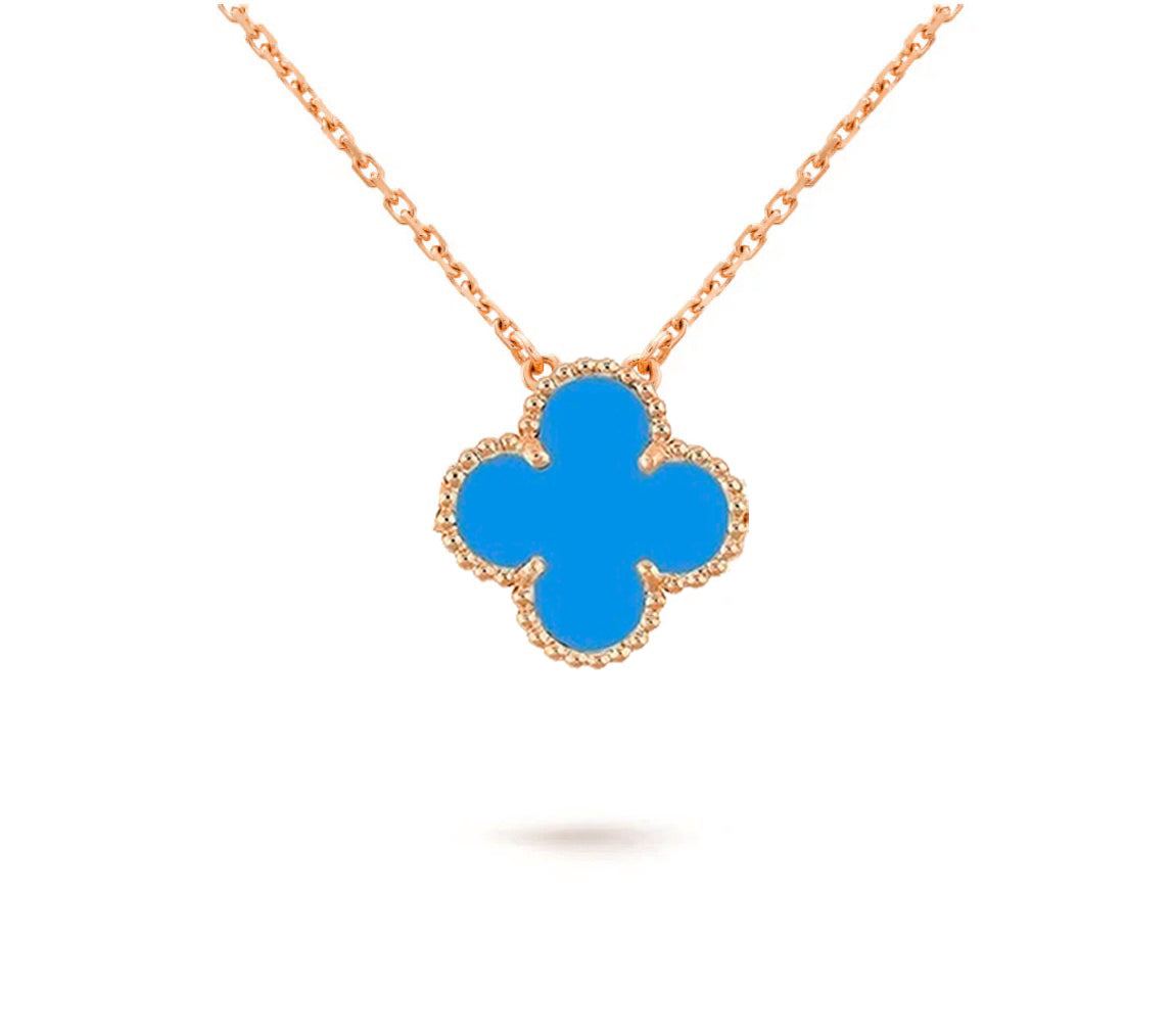 [Noble Aura jewelry]CLOVER 15MM SINGLE FLOWER NECKLACE COLLECTION