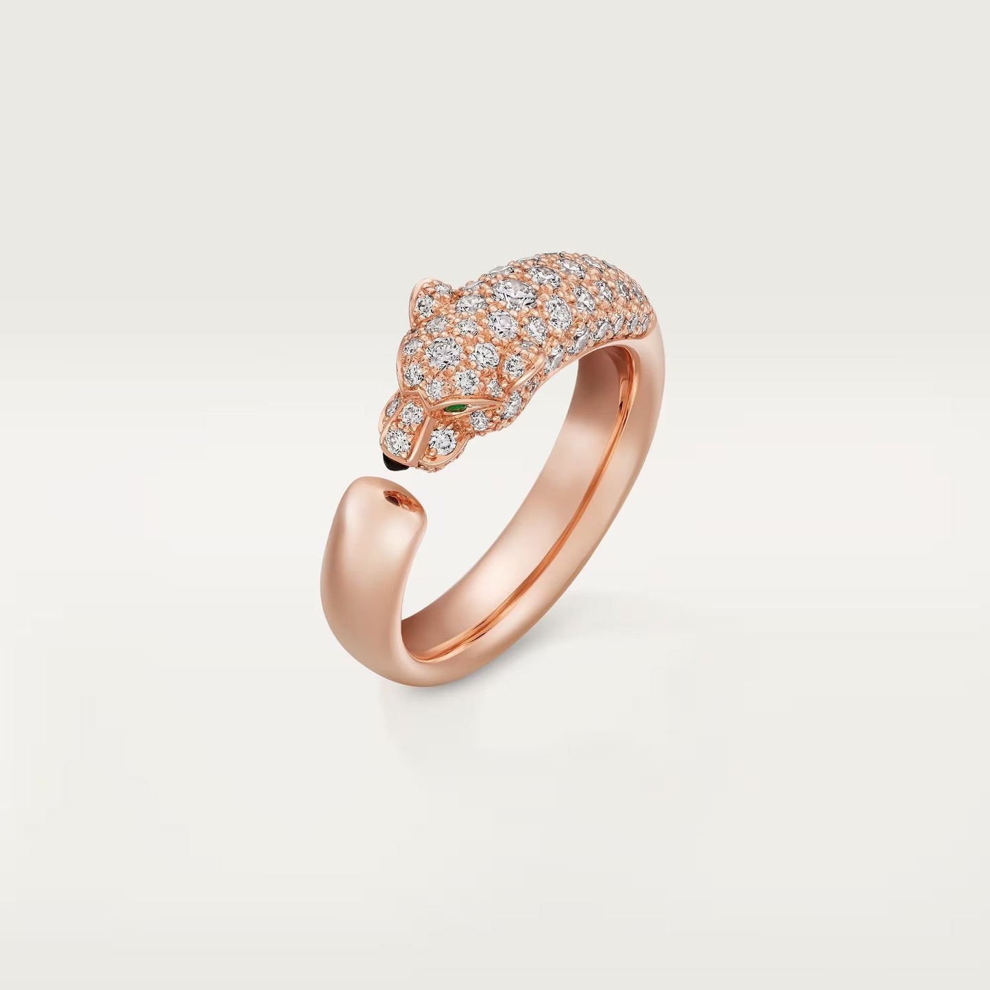 [Noble Aura jewelry]PANTHERE HALF DIAMOND SMALL RING