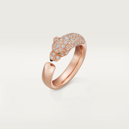 [Noble Aura jewelry]PANTHERE HALF DIAMOND SMALL RING