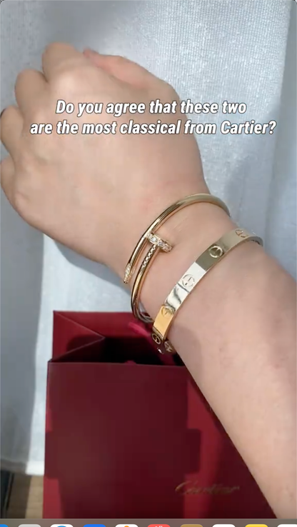 [Noble Aura jewelry] LOVE Classic & JUSTE Diamond Bracelet Stack Set