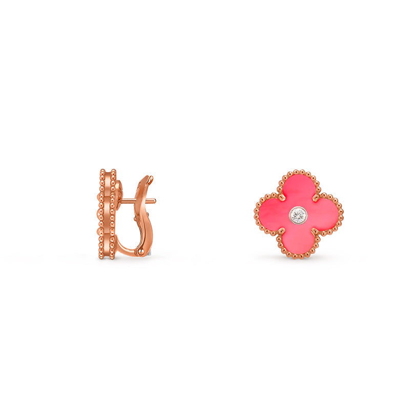 [Noble Aura jewelry]CLOVER 15MM MOP DIAMOND EARRINGS COLLECTION
