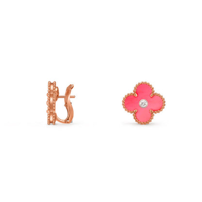 [Noble Aura jewelry]CLOVER 15MM MOP DIAMOND EARRINGS COLLECTION