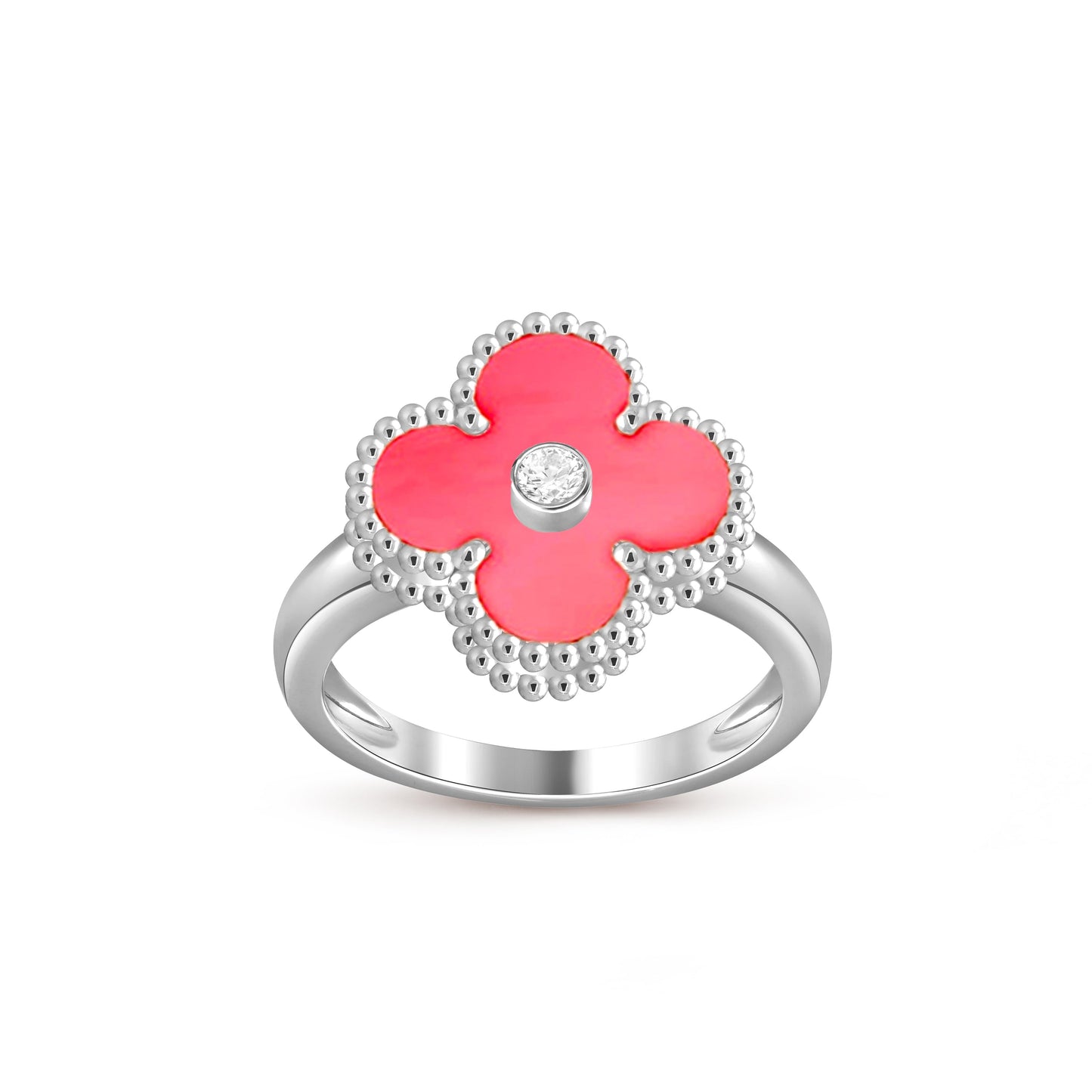 [Noble Aura jewelry]CLOVER SILVER DIOMND RING COLLECTION