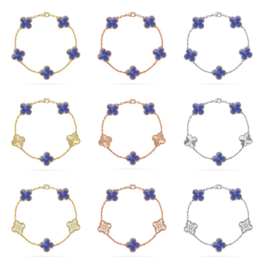 [Noble Aura jewelry]CLOVER 5 MOTIF BLUE VEINS BRACELET COLLECTION