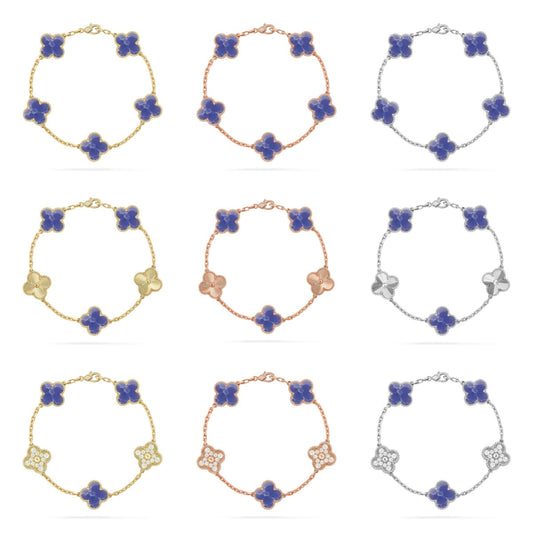 [Noble Aura jewelry]CLOVER 5 MOTIF BLUE VEINS BRACELET COLLECTION