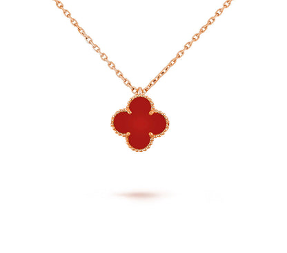 [Noble Aura jewelry]CLOVER MINI 9.5MM CARNELIANS NECKLACE COLLECTION